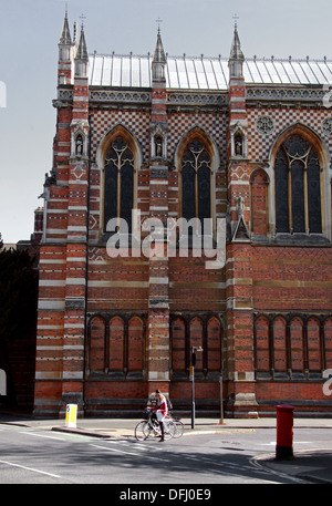 Keble College Chapel, Oxford University, Keble Road, Oxford, Oxfordshire, UK. From the Corner of Keble Road and Parks Road. Stock Photo