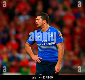 Limerick, Ireland. 05th Oct, 2013. Rob Kearney (Leinster) during the RaboDirect Pro 12 game between Munster and Leinster from Thomond Park. Credit:  Action Plus Sports/Alamy Live News Stock Photo