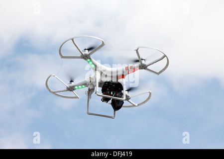 digital camera on flying craft driving by remote control Stock Photo