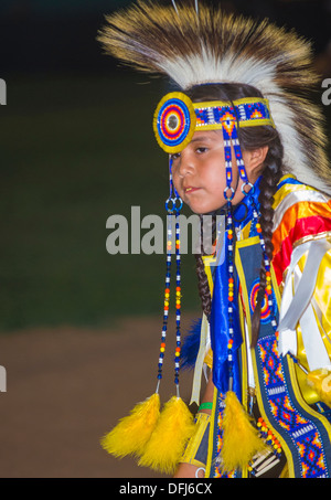 Native American boy takes part at the Barona 43rd Annual Powwow in Barona California Stock Photo