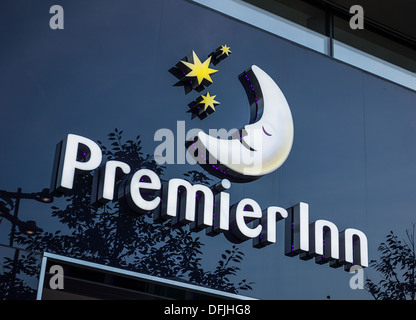 premier inn logo sign Stock Photo - Alamy