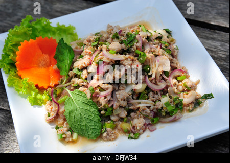 Taste of Thailand -  -  Thai Larb Moo (Minced Pork Salad) Stock Photo