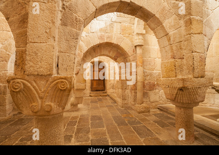 Crypt of the Monastery of Leire, Navarra, Spain Stock Photo