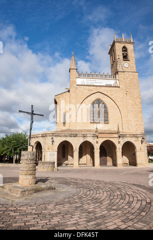 Church of San Juan Bautista in Obanos village, Navarra, Spain Stock Photo