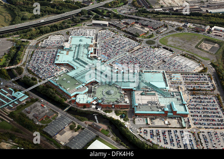 aerial view of The Meadowhall Shopping Centre, Sheffield Stock Photo