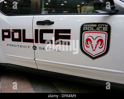 Dodge Avenger Police interceptor of the Dodge City Police department at Gunwharf Quays, Portsmouth, england Stock Photo