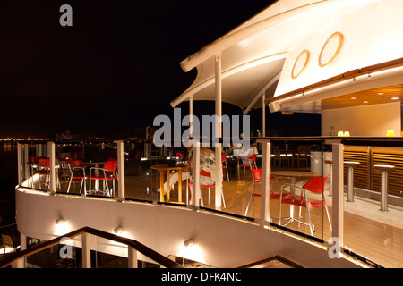 Celebrity Eclipse a Solstice class cruise ship, operated by Celebrity Cruises bar Stock Photo