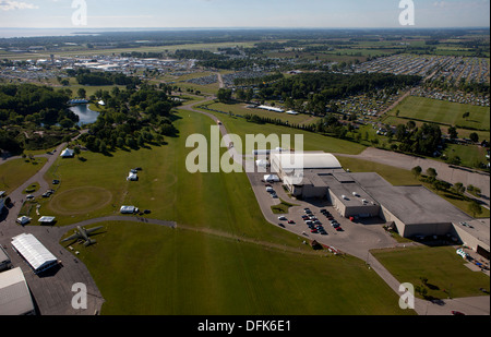 aerial photograph Pioneer Field, AirVenture 2013, Experimental Aircraft Association, Oshkosh, Wisconsin Stock Photo