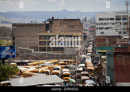 TEGUCIGALPA, HONDURAS - Buses and traffic in Comayaguela Stock Photo ...