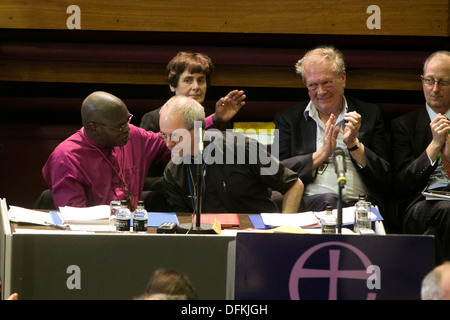 CHURCH OF ENGLAND GENERAL SYNOD UNI OF YORK Archbishop of Canterbury Justin Welby with Archbishop of York Dr John Sentamu Stock Photo