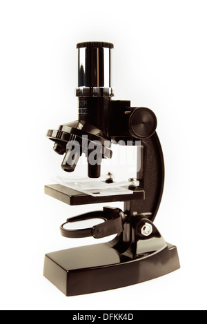 Microscope isolated on plain background Stock Photo