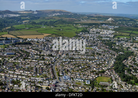 Aerial photograph of St Austell Cornwall Stock Photo