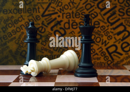 Vitae text with chess Stock Photo