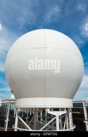 Sonar Radar Dome on Ship Navy GPS Location Stock Photo - Alamy