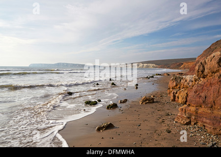 Isle of Wight Hanover Point Compton Bay Stock Photo