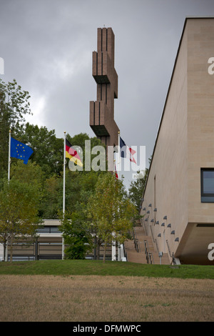 Cross of Lorraine commemorationg Charles De gaulle and memorial museum at Colombey les deux eglises France 138549 Colombey Stock Photo