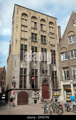 The Huis ter Beurze, the worlds first stock exchange, in historic Bruges (Brugge), West Flanders, Belgium.