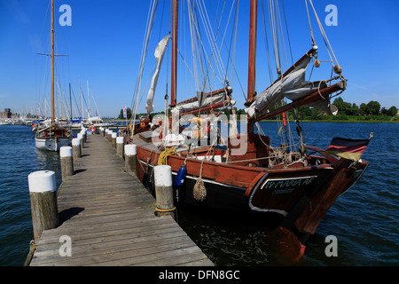 Museum harbour, Kappeln,  Schlei, Baltic Sea, Schleswig-Holstein, Germany Stock Photo