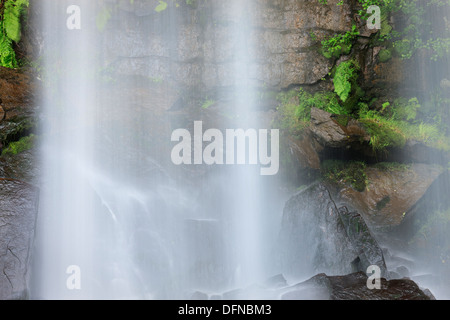 Melin Court (also Melin Cwrt) waterfall Resolven Vale of Neath Neath & Port Talbot South Wales Stock Photo