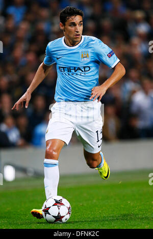 Manchester, UK. © D. 2nd Oct, 2013. Jesus Navas (Man.C) Football / Soccer : UEFA Champions League Group D match between Manchester City 1-3 FC Bayern Muenchen at Etihad Stadium in Manchester, England. © D .Nakashima/AFLO/Alamy Live News Stock Photo