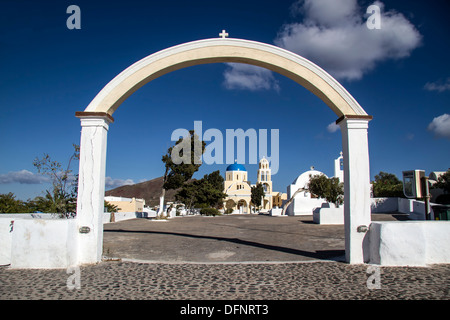classical church on santorini island, greece Stock Photo