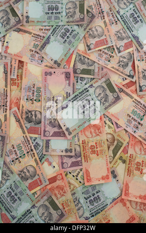 Variations of Indian Rupees Stock Photo