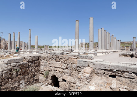 Ancient city of Perge near Antalya Turkey Stock Photo