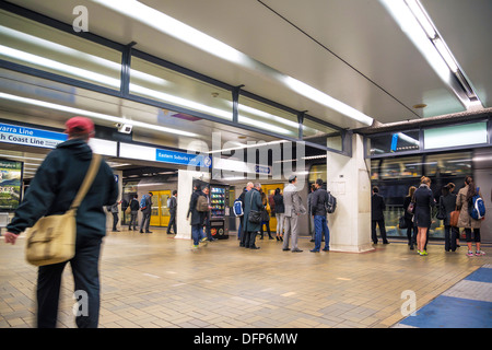 sydney king's cross underground metro station interior in australia Stock Photo