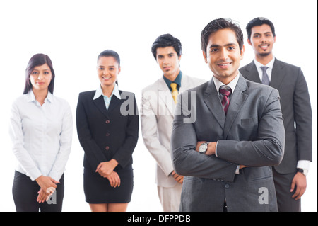 Portrait of business executives smiling Stock Photo