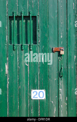 Building door detail on Purfleet Quay, Kings Lynn, Norfolk, UK Stock Photo