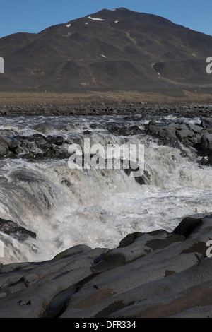 Jokulsa a Fjollum is the second longest river in Iceland (206 km) Stock Photo