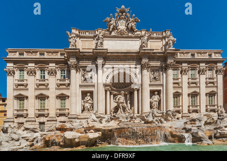 The Trevi Fountain, Fontana di Trevi, is the largest fountain in Rome, Lazio, Italy, Europe Stock Photo