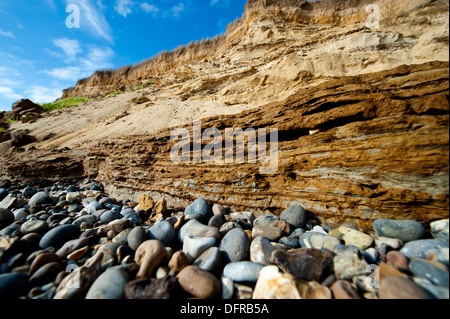 Tidal erosion along Suffolk coastline Stock Photo