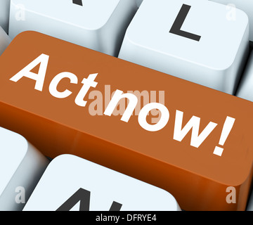 Take action key on a computer keyboard, business concept Stock Photo ...
