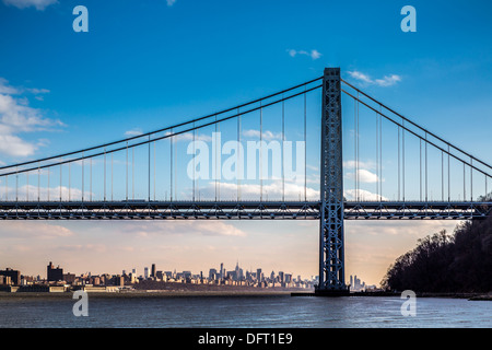 George Washington Bridge spanning the Hudson River, New York