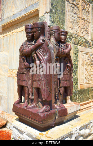 The Tetrach Statues of the Emperor Diocletian and his co-Emperor Maximian, sculpted in Egyptian porphyry stone, Venice, Venezien Stock Photo