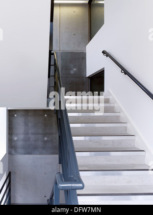 One Valentine Place, London, United Kingdom. Architect: Stiff + Trevillion Architects, 2013. Stair. Stock Photo