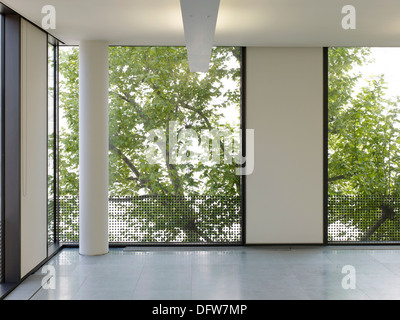 One Valentine Place, London, United Kingdom. Architect: Stiff + Trevillion Architects, 2013. Window and view. Stock Photo