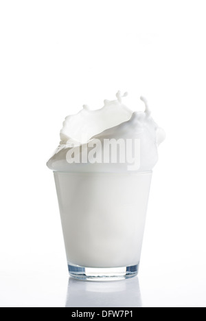 Splash of milk isolated on white Stock Photo