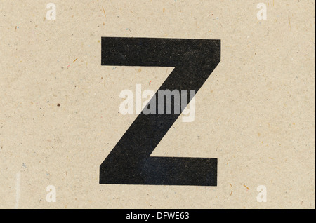 alphabet sign on paperboard Stock Photo