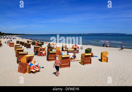 Binz beach, Ruegen Island, baltic Sea Coast, Mecklenburg-Western Pomerania, Germany Stock Photo
