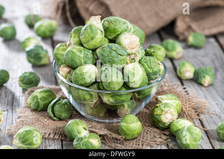 Portion of raw Brussel Sprouts Stock Photo