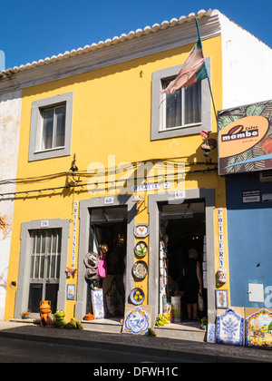 Portugal Algarve Loule Market Centro de Artesanato artisanal local Artisan Arts & Craft Center Centre handicraft pottery earthenware baskets rugs Stock Photo