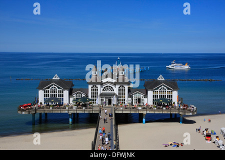 Sellin Pier, Ruegen Island, Baltic Sea Coast, Mecklenburg-Western Pomerania, Germany Stock Photo