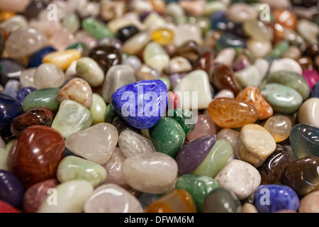 Colorful, polished stones, South Dakota Stock Photo