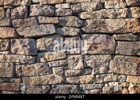 Detail of rock wall, South Dakota Stock Photo