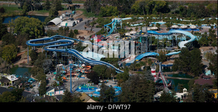 aerial photograph California's Great America amusement park, Santa Clara, California