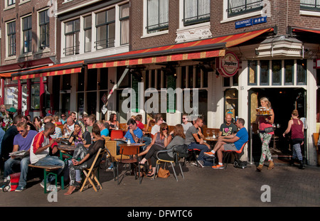 Cafe Fonteyn Nieuwmarkt Amsterdam bar pub Netherlands Stock Photo