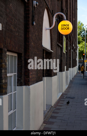 Stage door of the Old Vic is a theatre, Webber Street, London, England, UK. Stock Photo