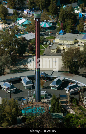 aerial photograph California's Great America amusement park, Santa Clara, California